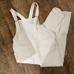 NWT white overalls